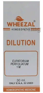 Wheezal Eupatorium Perfoliatum Dilution 1M bottle of 30 ml dilution
