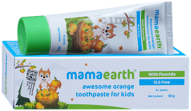 Mamaearth Toothpaste for Kids | Awesome Orange 4+ years tube of 50 gm toothpaste by Mamaearth – Shop authentic Mamaearth products. Free S/H Singapore, Dubai, Japan. Trusted since 2013, 50K+ orders