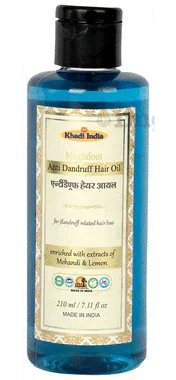 Khadi Meghdoot Anti Dandruff Hair Oil bottle of 210 ml oil
