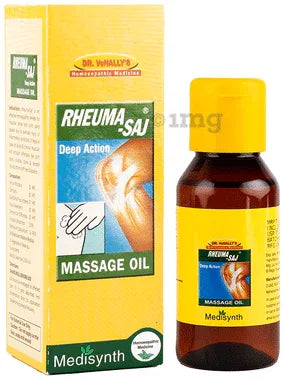 Medisynth Rheuma-Saj Massage Oil bottle of 120 ml oil