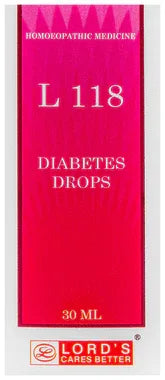 Lord's L 118 Diabetes Drop bottle of 30 ml drop