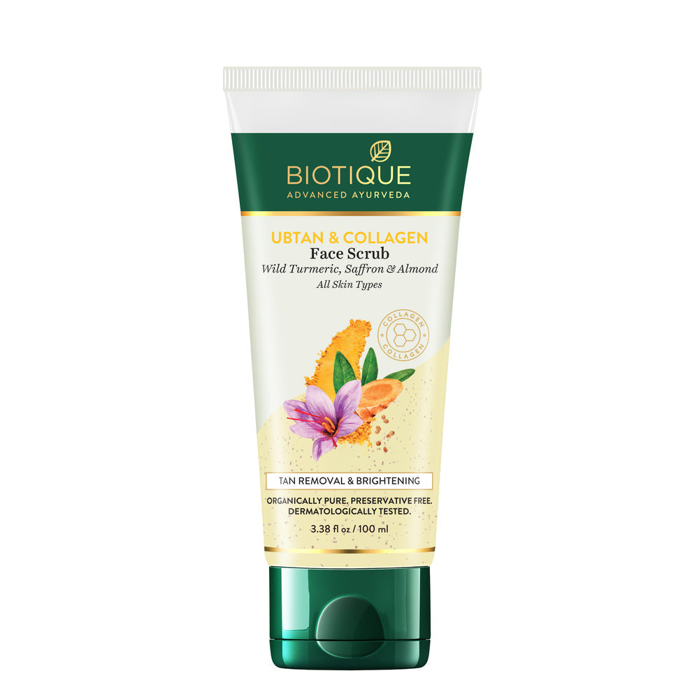 BIOTIQUE UBTAN & COLLAGEN Face Scrub 100g