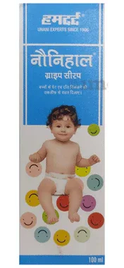 Hamdard Naunehal Gripe Syrup bottle of 100 ml syrup