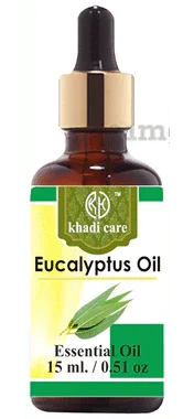 Khadi Care Essential Oil Eucalyptus bottle of 15 ml oil