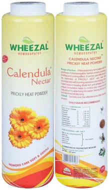 Wheezal Calendula Nectar Prickly Heat Powder bottle of 300 gm powder