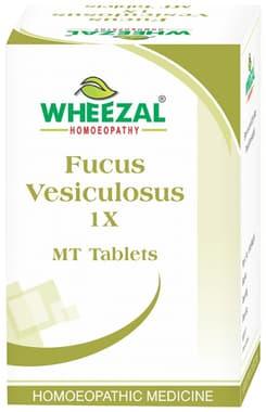 Wheezal Homeopathy Fucus Vesiculosus 1X MT Tablet bottle of 25 gm tablet