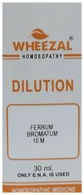 Wheezal Ferrum Bromatum Dilution 10M bottle of 30 ml dilution