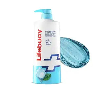 LIFEBUOY Ice Bath Bodywash, 750ml, for Instant Heat Relief, with Menthol and Cool Sense Ac