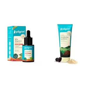 Pilgrim 10% Vitamin C Serum 30ml for Glowing Skin & Amazonian Patuá & Keratin Hair Smoothi