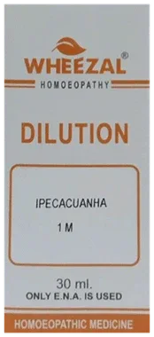 Wheezal Ipecacuanha Dilution 1M bottle of 30 ml dilution