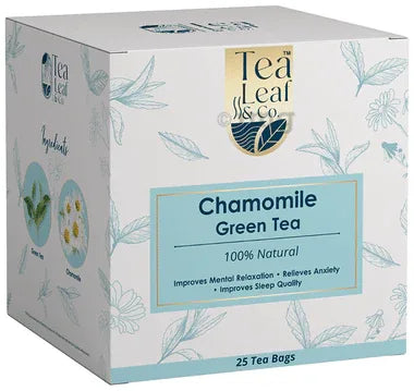 Tea Leaf & Co Chamomile Green Tea Bag (1.1gm Each) box of 25 tea bags
