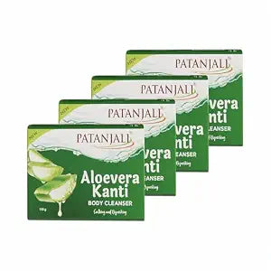 Patanjali Aloe Vera Kanti Body Cleanser Soap for Men and Women(150g, Pack of 4), Nourishin