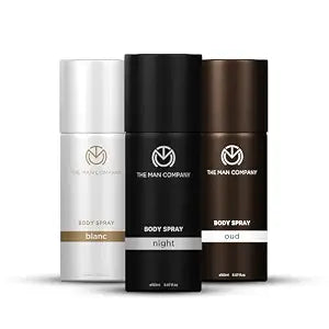 The Man Company Oud, Blanc & Night Body Spray Combo Pack For Man | 150ML