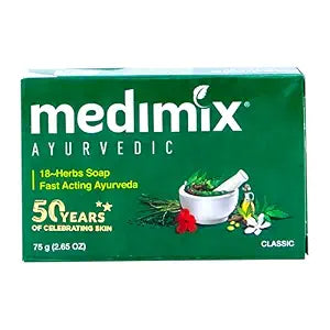 Medimix Ayurvedic 18 Herb With Natural Oils Everyday Skin Protection - 75g (Pack of 3)