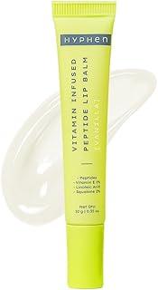 Hyphen-Vitamin Infused Peptide Lip Balm-Vanilla for Dry & Chapped Lips|Hydrating & Moisturizing Lip Balm for Unisex|for Dark Lips|Smoothen Lips & Repair Moisture Barrier|Vegan,SLS & Parabens Free|10gm