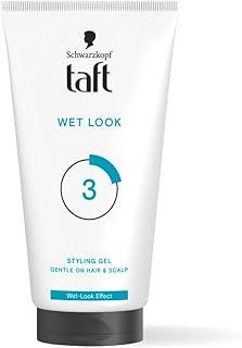 Schwarzkopf TAFT Wet Hair Styling Gel For 24 Hours Shiny Wet Look Effect Hold 3 With Moisturising Formula, Non-Sticky And Easy to Wash Off, No Alcohol, No Sulphate, Vegan And Peta Approved - 150ML