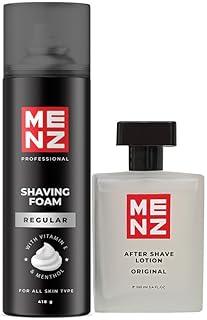 MENZ Regular Shaving Foam 418gm & Original After Shave Lotion 100ml Combi Pack for Men