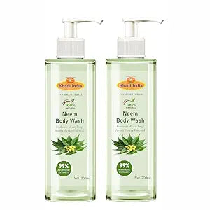 Khadi 100% Pure Natural Ayurvedic Neem Bodywash For Healthy & Refreshed Skin | 400ML