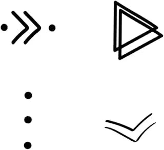 SIMPLY INKED NEW Minimalist Finger Temporary Tattoo Bundle, Designer bundle Tattoo for Girls Boys Men Women waterproof Sticker Size: 2 X 2 inch 1pc. l Black l 2g