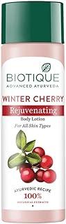 Biotique Winter Cherry Rejuvenating Body Lotion | Moisturizes and Hydrates the Skin | Prevents Ageing, Wrinkles and Dark Spots| 100% Botanical Extracts| Suitable for All Skin Types | 120ml