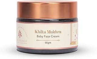 Baby Forest Khilta Mukhra Baby Face Cream 50 gm | Shea Butter, Saffron, & Almond Oil | Ayurvedic & Organic Kids Face Cream | Derma Safe