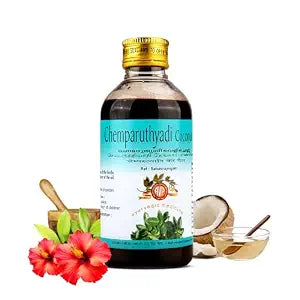 AVP Chemparuthyadi Coconut Hibiscus Oil 200 ML- Ayurvedic Oil for Hairfall & Dandruff Free