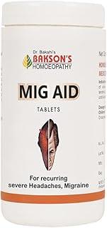 Dr. Bakshi's BAKSON'S HOMOEOPATHY MIG AID TABLETS | Relief From Recurring Severe Headaches & Migraine, 200 Tablets