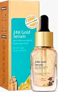 Pilgrem 24K Gold Face Serum with Niacinamide & Hyaluronic Acid, 20ml