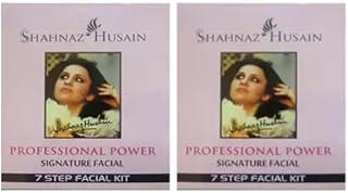 Shahnaz Husain Professional Power 7 Step Facial Kit for Glowing Skin, Anti-Aging & Deep Cleansing, 48g – Complete Salon-Style Home Facial Kit (48g (pack of 2), Signature Facial)