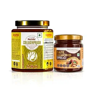 Patanjali Nutrela Collagenprash Skin Superfood (Strawberry Flavour) & Date Almond Spread