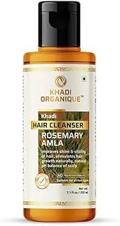Khadi Organique Rosemary Amla Hair Cleanser - Improves Shine & Vitality Of Hairs, Stimulates Hair Growth & Scalp Naturally, Maintain, Suitable For All Hair Types -210 ml (Pack of 1)