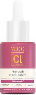 VLCC Clinic ProYouth Micro Serum - 30ml | Powered By 5XSuperMoist™ | Deep Penetrative Micro Serum for Anti-Aging, Fights Wrinkles and Saggy Skin | Skin Brightening | Skin Aging | Skin Revival