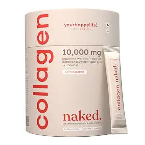 YourHappyLife Naked Japanese Marine Collagen Supplement Type 1 & 3 with Vitamin C for Men