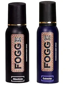 Fogg Extreme & Absolute deodorant spray for men (120 ml) Pack of-2