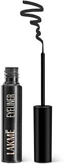 Lakme Absolute Shine Liquid Eye Liner, Black, Long Lasting Shimmery Liner for a Glossy Finish - Smudge Proof Eye Makeup, Does Not Fade, 4.5 ml