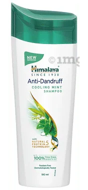 Himalaya Anti-Dandruff with Natural 5 Protein Technology Shampoo Cooling Mint bottle of 180 ml shampoo