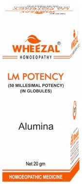 Wheezal Alumina 0/3 LM bottle of 20 gm globules