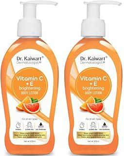 Dr. Kaiwart Vitamin C Body Lotion - Brightening & Hydrating Formula with Vitamin C, Aloe Vera & Shea Butter for Soft, Glowing Skin, Repairs & Nourishes | 600 ML