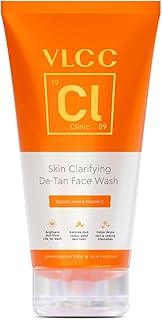 VLCC Clinic Skin Clarifying De-Tan Face Wash - 150ml | Anti-Tan Face Wash | Glycolic Acid & Vitamin C Facewash | Anti-Blemish Properties, Targets Dead Skin Cells and Pigmentation