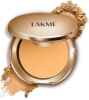LAKMÉ 9 To 5 Primer With Matte Powder Medium Coverage All Skin Foundation Compact, Silky Golden, 9G