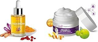 Iba Ubtan Face Serum, 30ml with Turmeric, Saffron & Rosewater for Skin Brightening Advanced Activs Vitamin C Daily Glow Cream, 50 g with Hyaluronic Acid for Enhances Skin Radiance and Reduces Dullness