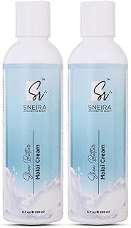SNEIRA® Nourishing Shea Butter Malai Cream 400ml Body Lotion 48 H Moisturization Non Sticky Body Moisturizer With Shea Butter For Dry Skin