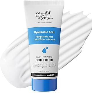Chemist at Play Hydrating Body Lotion with Rice Water & Hyaluronic Acid for Deep Moisturization | All Skin Type | Hydrate Dry and Flaky Skin | Vegan & Cruelty-Free | 200 ml
