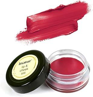 inatur Peony Pink Lip & Cheek Tint 4g, Natural and Organic, Vegan And Cruelty-Free, Hydrates And Nourishes Dry Lips, Long-Lasting, Water proof