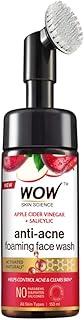 WOW Skin Science Apple Cider Vinegar Foaming Face Wash - No Parabens, Sulphate & Silicones (with built-in brush)