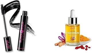 Iba Black N Bold 24 Hr Hd Mascara, Black, 8 ml l Waterproof, Lengthening, Curling, Volumising l 100% Vegan & Cruelty Free Ubtan Face Serum, 30ml with Turmeric, Saffron & Rosewater for Skin Brightening