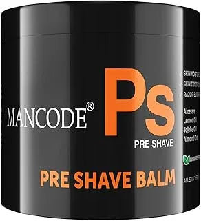 Mancode Pre-Shave Balm for Men | 100gm | Balm Softens your Beard | Provides Razor Glide for a Smooth Zesty Shave | Apply to Prevent Shaving Irritation and Razor Burns | Cut & Irritation Free Shave.