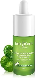 Dot & Key 10% Niacinamide + Cica Serum | Reduces Acne & Dark Spots | Niacinamide Serum | Controls Excess Oil, Quick Absorbing, & Lightweight | For Oily, Acne Prone & Sensitive Skin | 20ml