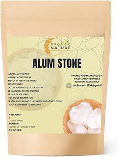 Organic Nature Alum Stone (Fitkari) 400 gm |Crystal White Stone| White Phitkari Stone Crystal