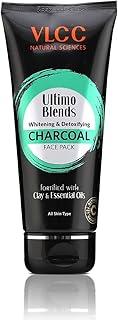 VLCC Ultimo Blends Charcoal Face Pack - 100g | With Activated Charcoal, Chamomile, Eucalyptus & Orange Oil | For Whitening, Detoxifying, and Reducing Blackheads